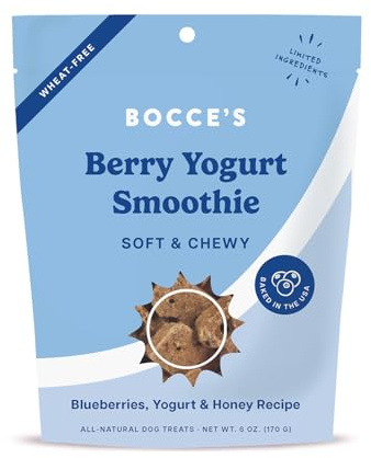Bocce's Bakery Berry Yogurt Smoothie Flavor Soft & Chewy Dog Treats, 6 oz