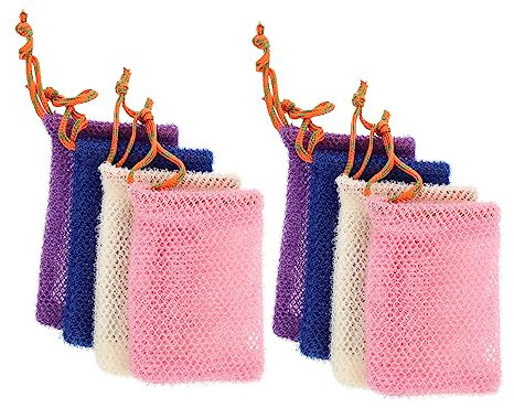 Mikinona 8piezas Bolsa De Jabón De Unidades Práctica Bolsa De Malla Para Jabón Para Baño y Limpieza Facial