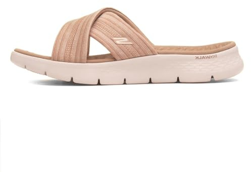 Skechers Women's Go Walk Flex Sandal Impressed, Taupe Textile, 4 UK
