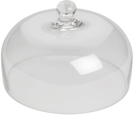 Tala Large Plain Glass Dome, Clear Display Cover for Cheese, Cakes, Meats and many other Foods, Can be paired with Serving Boards, Perfect for Home and Retail use, Measures 26.5 x 17 cm