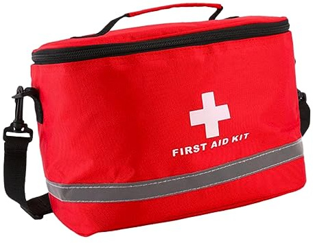 TOVINANNA Große Zylindrische Notfalltasche Mit Verstellbarem Schultergurt Wasserdichtes Überlebensset Für Outdoor Reisen Und Erste Hilfe Rote Multifunktionale Tragetasche Für Familie Und Aut