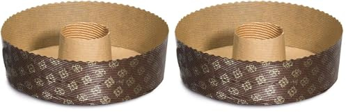 Guardini Monouso, 3 stampi ciambella Ø20cm, carta da forno, Colore beige (Confezione da 2)