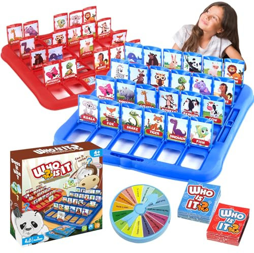 Wer Ist Es Spiel,Wer ist es Lustiges Ratespiel Brettspiel, Wer Bin ich Spiel,Family Erraten Spiele,Guess Who Whats Their Name, Classic Guess gesellschaftsspiele ab 6 Jahre