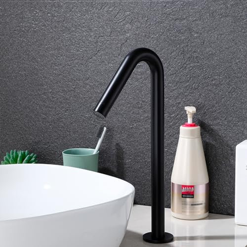 Automatic Infrared Faucet Hot & Cold Mixer Tap for Bathroom Sink Battery Operated Black Touchless Water Control Smart Sensor Faucet Modern Design
