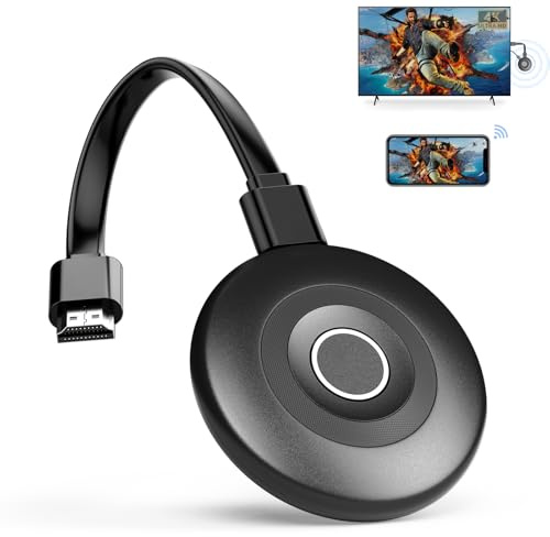 4K Wireless HDMI Dongle Adapte, 2.4/5G HDMI Wireless Display Adapte for TV, Plug & Play, WI-FI Miracast Dongle Screen Mirroring Video for Phone i-OS Android Pad DLNA Mac PC to HDTV Monitor Projector