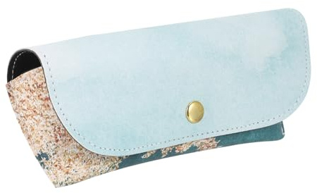Garneck Custodia Per Occhiali Morbida in Materiale Flessibile Chiusura a Bottone, Astuccio Protettivo Leggero e Portatile, Custodia Per Occhiali Da Sole Pratica Per Viaggi e Uso Quotidiano