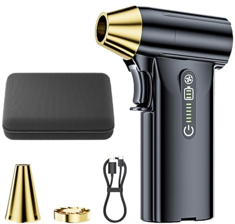 Plumeau à air électrique, rechargeable - Souffleur à air sans fil rechargeable 130 000 tr/min - Nettoyeur multifonction Duster pour entretien appareil