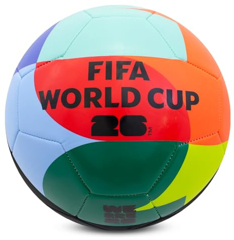 Hy-Pro Ballon de Football sous Licence Officielle FWC26 Taille 5 – Ballon de Match avec Logo Officiel du Tournoi et Design de trophée – Cadeaux de Football pour garçons avec graphismes de la Coupe du
