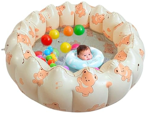 Kustimantu Piscina per bambini, Piscina gonfiabile durevole, galleggiante, cuscino d'aria colorato per attività ricreative da giardino