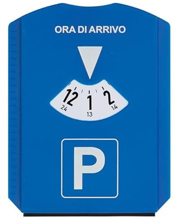 PAIF Disco Orario Auto Europeo Unificato con Busta Protettiva in PVC - 15x12 CM Parchimetro Disco Orario Italiano x Auto e Moto (2, Disco Orario Rigido)