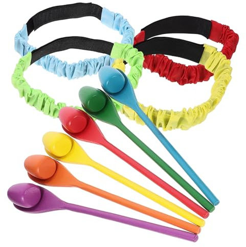 ORFOFE Jeu de Course Relais Œuf et Cuillère Sensoriel pour Garçon Fille et Adultes pour Jeux Extérieurs et