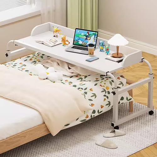 Table médicale mobile à roulettes pour ordinateur de lit, hauteur réglable, plateau de nourriture roulant, bureau pour hôpital