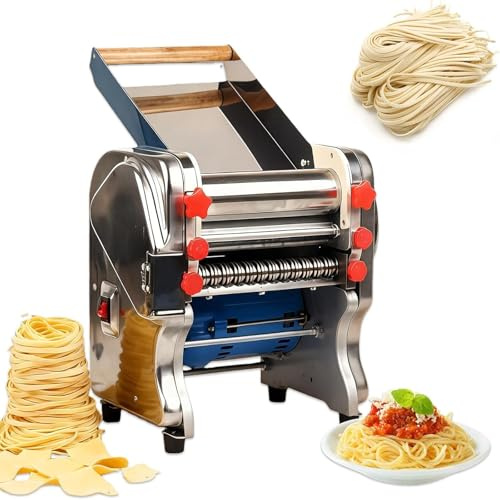 Macchina Per Pasta Elettrica, Sfogliatrice Professionale, 750W Motore Lama In Acciaio Inox Da 3/9 E Spessori Regolabili 0.1-20mm, Sfogliatrice Elettrica Macchina(240-Kneading type)