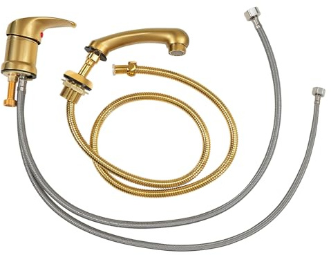 BarberPub miscelatore e doccino per lavatesta da parrucchiere, rubinetto per sedia da parrucchiere con lavabo 8611 8675 8010 8670 8692 8620 8679, WH8005 (oro)