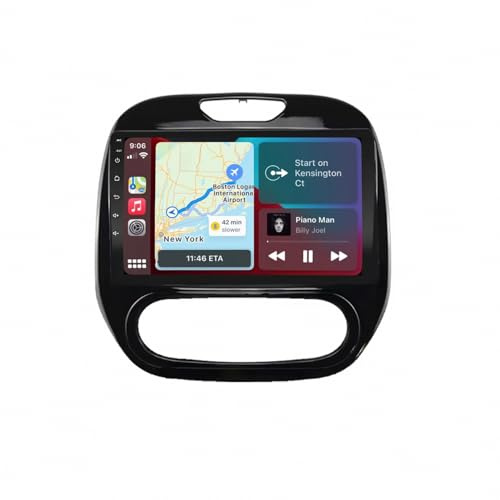 Carplay-Skärm för Renault Captur Clio 2011-2019 Röststyrning, Gps-Navigering, Med Kamera, Dashcam, Wifi, Bluetooth Bilradio Stereo Gps Navi, 4 Kärna 2G＋32G