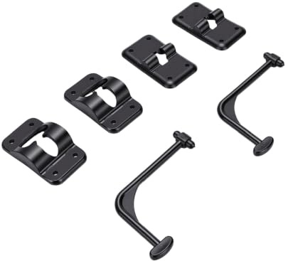 Fabater RV Entry Dörrhållare för Trailer 6 Inch 90 Degree Black Plast | Väderbeständig Husbilsdörrhållare, Ersättning för Dörrlås för Släpvagnar och Släpvagnar, Skydd Mot Solljus och åldrande