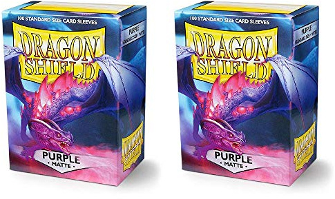 Unbekannt Dragon Shield Matte, Lila / Purple Kartenfolien Kartenhüllen Sleeves - für Sammelkarten wie Pokemon Magic - Standardgröße