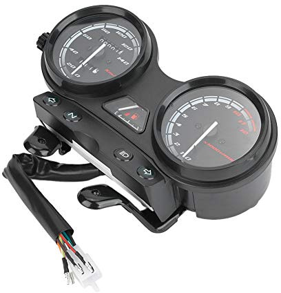 Terisass Motorrad Kilometerzähler LCD Digital Tachometer Kilometerzähleranzeige KM/H Geschwindigkeitsmesser Universal Fit für YBR 125 2005 2006 2007 2008 2009