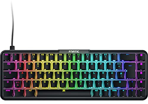 Fnatic STREAK65 - Compact RGB Gaming Mechanical Keyboard Linear Switches - 65% Layout (60 65 percent)- Low Profile - Esports Keyboard (German layout; QWERTZ)