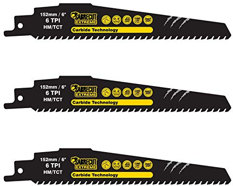 SabreCut 3pcs SCRS940HM_3 152mm 6 TPI S940HM Metall Tigersågblad