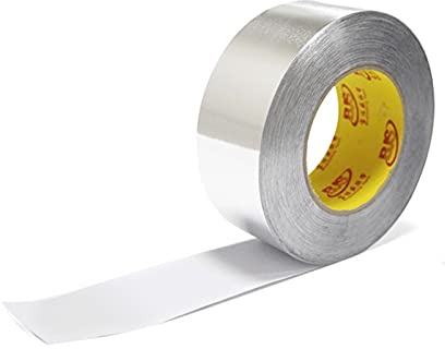 SYHML-SHOP Reinforced Aluminium Foil Tape Heavy Duty Premium Metal Roll Thermal Resist Duct High Temperature Resistant Foil Waterproof Adhesive Tape - 20M (Length : 20M, Width : 20mm)