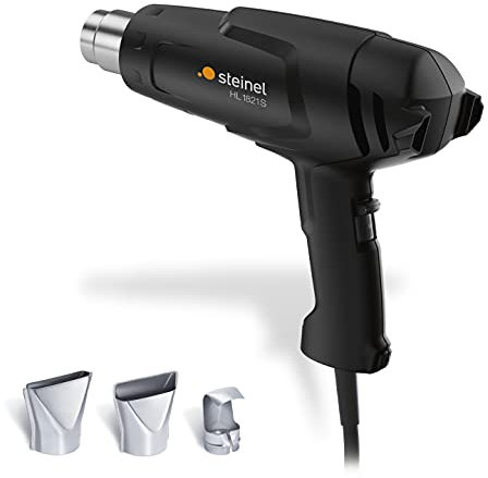 Steinel 82147 HL 1821 S - Pistola ad aria calda con 3 ugelli, 1800 W, 550 °C, 2 livelli, fusibile termico, cavo da 2,2 m