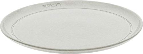 STAUB Dining Line Teller flach 26 cm, Keramik, Weisser Trüffel Emaillebeschichtung