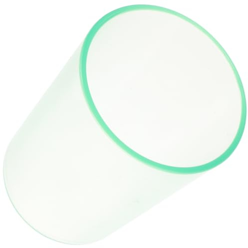 Cabilock Clear Toothbrush Cup Plastic Toothbrush Mug for Bathroom Transparent Tumbler for Mouthwash Water Mug for Bathroom Use Smooth Edges 2.95 X 2.95 X 3.94 in for Adults and Children