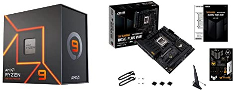 AMD Ryzen™ 9 7900X 12-Core, 24-Thread Unlocked Desktop Processor ASUS TUF Gaming B650-PLUS WiFi Socket AM5 (LGA 1718) Ryzen 7000 ATX Gaming Motherboard(14 Power Stages, PCIe® 5.0 M.2 Support)