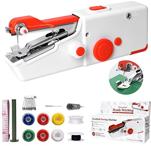 Tragbare Nähmaschine, Mini-Nähmaschine, tragbar, einfach zu bedienen und schnell, geeignet für Kleidung, Stoffe, Cutain, Heimreisen
