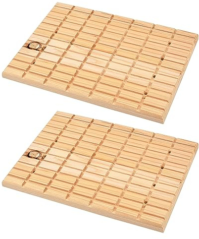 Bohue Rabbit Wooden Scratching Board Grinding Deck Bunny Claws Scratching Board Wooden Toys Pet Supplies Plate Scratch Tools for Rabbit Hamster Squirrel (2)