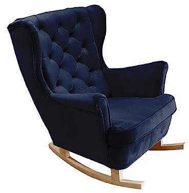 DomiMeble Schaukelstuhl für Wohnzimmer, Schlafzimmer - Schön und Komfortabel Relaxstuhl aus hochwertigem Holz gefertigt 92 x 84 x 104 cm