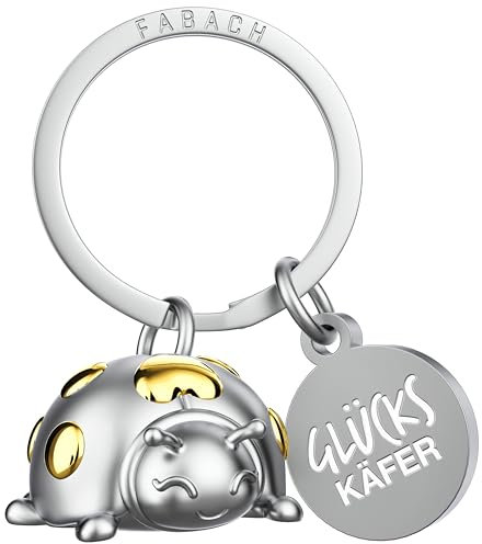 FABACH Marienkäfer Schlüsselanhänger - Glücksbringer Viel Erfolg - Geschenk Viel Glück