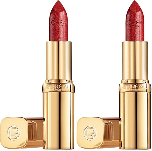 L'Oréal Paris Color Riche Lippenstift, 345 Cherry Crystal- Lip Pencil mit edlen Farbpigmenten und cremiger Textur - unglaublich reichaltig und pflegend, 2er Pack