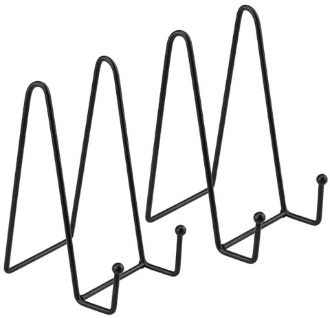 Atliberswo 2 Bilderhalter,Buchständer,Tellerständer, 6 Zoll, Geeignet für Bilderrahmen, Teller, Bücher und Fotos, Metallrahmenhalter Höhe 15,5 cm (210, Gramm)