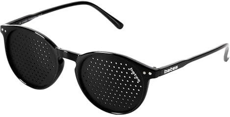 BATES Vision Occhiali Stenopeici Allenare la Vista, con Foro Stenopeico Uomo Donna Good Look per Leggere, Vedere Lontano Made in Italy
