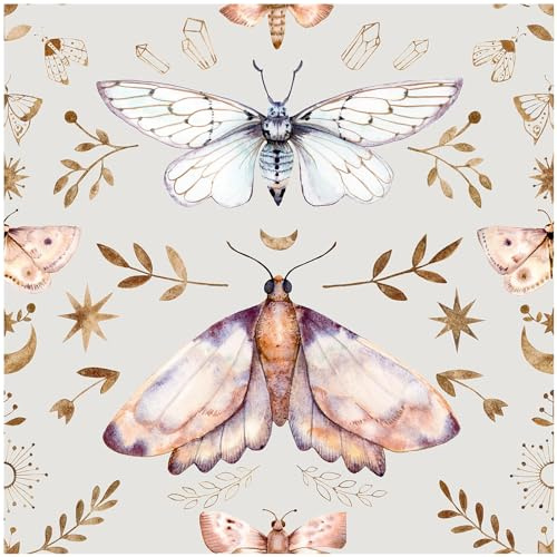 Luvdecor Peel and Stick Wallpaper Boho Retro Vintage Floral Wallpaper Removable Renter Friendly Wallpapers for Bathroom Floral Contact Paper for Cabinets Locker 17.5 x 118 in
