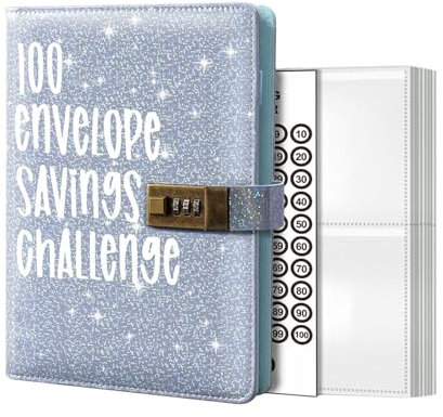 Zasdvn Haushaltsbuch A6 Planner Geldumschläge Umschlagmethode | Challenge Ordner Mit 100 Umschlägen, Tragbares Geldspar Challenge Buch Budget Ordner, Spart Geld Organizer Umschläge Für Familie