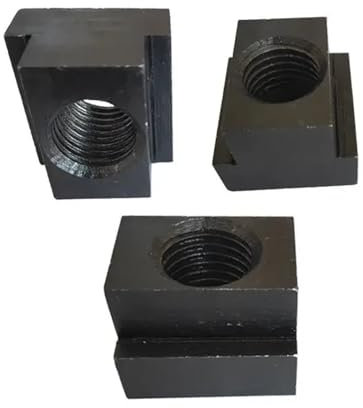 10 Stück M5 M6 M8 M10 M12 M14 DIN508 Schwarzoxid-Finish Güteklasse 8,8 T-Nutenstein aus Kohlenstoffstahl mit Gewinde durch Schlitz-T-Nutensteine ​​für Möbel(Color:M12 B)