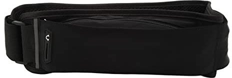 ANKROYU Lauf-Wasserflaschengürtel, mehrere Taschen, Jogging-Hüfttasche, Verstellbarer, bequemer Lauf-Hüftgürtel für den Außenbereich, 60–85 cm (Schwarz)