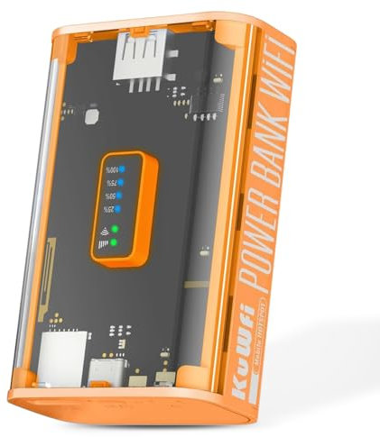 KuWFi Routeur 4G SIM (MC8), Box 4G LTE, Routeur Mobile 4G WiFi Portable, Modem 4G Débit 150Mbps, Hotspot 4G, Partage WiFi jusqu'à 10 appareils, Batterie Rechargeable 5200 mAh