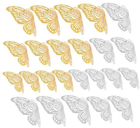 HAPINARY -Teiliger 3D-Schmetterlings-Wandaufkleber Selbstklebende Schmetterlingsdekoration aus Dickem Papiermaterial Einfach Anzubringen Entfernen