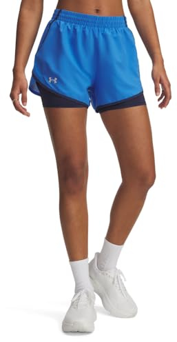 Under Armour Fly by 2In1 Pantalones Cortos Mujeres Azul - Blue Atlantis/Washed Navy L