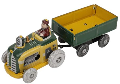 Itonash Giocattolo a Carica Nostalgico, Giocattolo da Passeggio in Metallo a Carica, Trattore da Passeggio in Lamiera Stagnata in Metallo, Decorazioni Vintage da Collezione con Pregevole