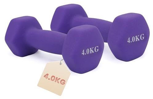 HCT STYLE Kurzhantel Set, 2 Hex Hanteln von 1 bis 5 kg | Vinylbeschichtete Hex Hanteln für Fitness, Aerobic, Krafttraining und Workouts zu Hause, erhältlich von 1 bis 5 kg