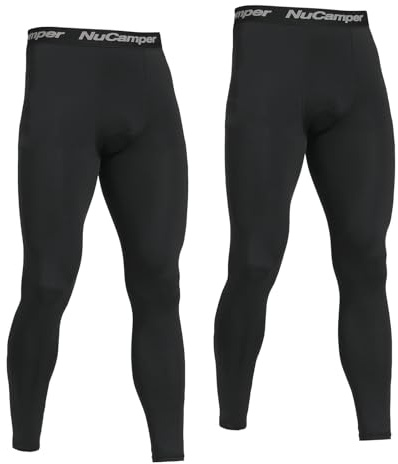 NuCamper Kompressionsbyxor För Män, Atletisk Kompressionstights, Sportleggings, Löparbyxor Långa, Varma Baslager, Snabbtorkande, Tajta Andas Funktionella Kalsonger, För Träning Gym Yoga Basket Löpning