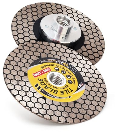 Solidure Ceramic Diamond Cutting Disc 115mm x M14 Cutting and Grinding for Granite Marble Porcelain Tiles