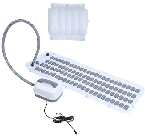 6 Levels Adjustable Portable Spa Bubble Bath Mat, Full Body Bubbling Bath Mat with Remote & Pillow, Easy to Store Electric Air Pump & Adjustable Bubble Settings, Most Bathtub Compatible
