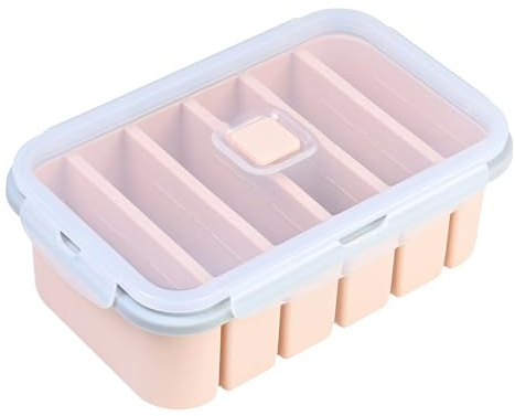 Souper Cubes, Einfrieren Behälter, Dosen zum Einfrieren, Brei Einfrieren Behälter, Super Cube, Gefrierbehälter mit Deckel, 6 Löcher Gefrierschale, Lebensmittelbehälter für Suppe, Ice Cube, Brühe, Soße
