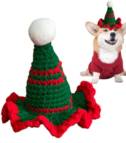 Katzen Weihnachtshut Gestrickte Mützen | Kätzchen Mützen Für Welpen Kätzchen Kleine Hunde Katzen Winter Party Feiertag Weihnachten Verkleidung Requisiten Zubehör
